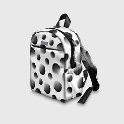 Детский рюкзак Черные полосатые шары на белом, цвет: 3D-принт — фото 2