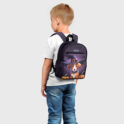 Детский рюкзак Песик и две тыквы на Хэллоуин, цвет: 3D-принт — фото 2