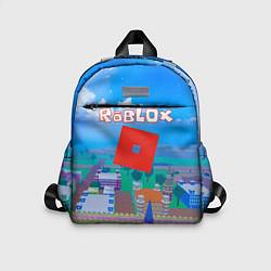 Детский рюкзак Роблокс город, цвет: 3D-принт