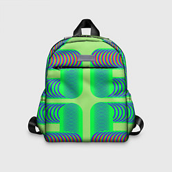 Детский рюкзак Дуги на зеленом фоне, цвет: 3D-принт