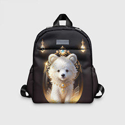Детский рюкзак Белый медвежонок с фонариками, цвет: 3D-принт