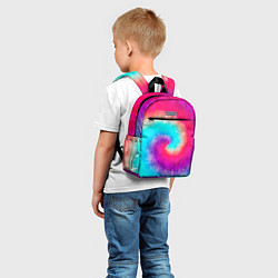 Детский рюкзак Тай-дай малиновый закат, цвет: 3D-принт — фото 2