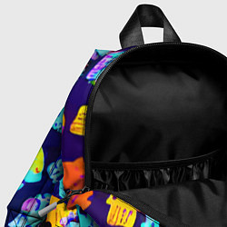 Детский рюкзак Паттерн из черепов - поп-арт - иллюзия, цвет: 3D-принт — фото 2
