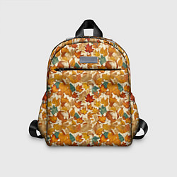 Детский рюкзак Осенние листья узор, цвет: 3D-принт