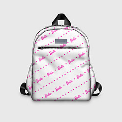Детский рюкзак Барби паттерн - логотип и сердечки, цвет: 3D-принт