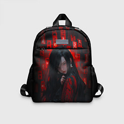 Детский рюкзак Девушка из аниме и красные печати, цвет: 3D-принт