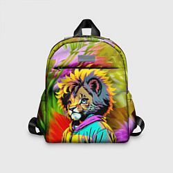 Детский рюкзак Funny lion cub - pop art, цвет: 3D-принт