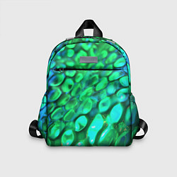 Детский рюкзак Объемная зеленая текстура в виде чешуи, цвет: 3D-принт