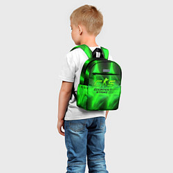 Детский рюкзак Counter strike 2 green logo, цвет: 3D-принт — фото 2