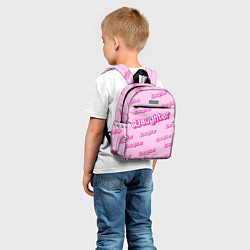 Детский рюкзак Дочь в стиле барби - розовый паттерн, цвет: 3D-принт — фото 2