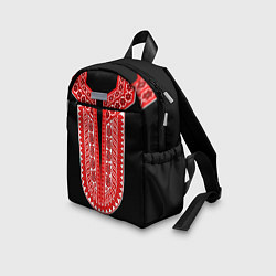 Детский рюкзак Красный орнамент в руском стиле, цвет: 3D-принт — фото 2