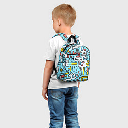 Детский рюкзак Геометрическая контурная абстракция, цвет: 3D-принт — фото 2