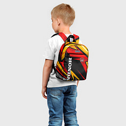 Детский рюкзак Honda - красный и оранжевый, цвет: 3D-принт — фото 2