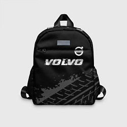 Детский рюкзак Volvo speed на темном фоне со следами шин: символ, цвет: 3D-принт