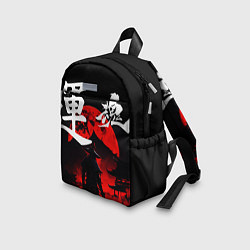 Детский рюкзак Японский самурай и красная луна, цвет: 3D-принт — фото 2