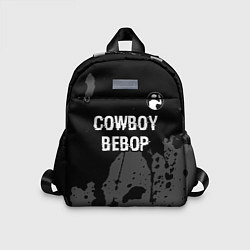 Детский рюкзак Cowboy Bebop glitch на темном фоне: символ сверху