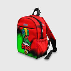 Детский рюкзак Brawl stars leon green, цвет: 3D-принт — фото 2