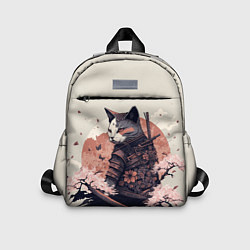 Детский рюкзак Боевой котенок ниндзя - японская сакура, цвет: 3D-принт
