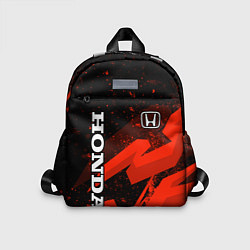 Детский рюкзак Honda - красная абстракция, цвет: 3D-принт