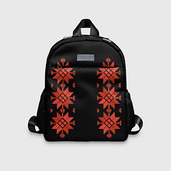 Детский рюкзак Удмуртский - вертикаль black 2, цвет: 3D-принт