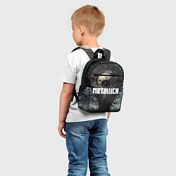 Детский рюкзак Металлика на фоне одноглазого рок монстра, цвет: 3D-принт — фото 2