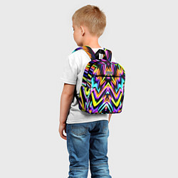 Детский рюкзак Красочный зеркальный паттерн - нейросеть, цвет: 3D-принт — фото 2