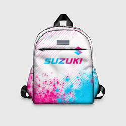 Детский рюкзак Suzuki neon gradient style: символ сверху, цвет: 3D-принт