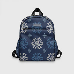 Детский рюкзак Снежинки спицами - узоры зимы, цвет: 3D-принт