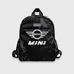 Детский рюкзак Mini speed на темном фоне со следами шин, цвет: 3D-принт