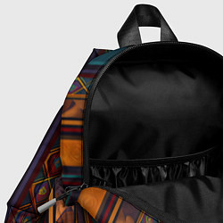 Детский рюкзак Этнический орнамент в вертикальную полоску, цвет: 3D-принт — фото 2