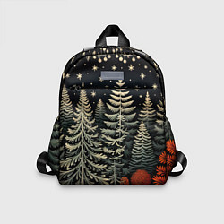 Детский рюкзак Новогоднее настроение лес, цвет: 3D-принт