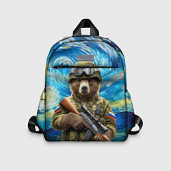 Детский рюкзак Ночной снайпер бурый медведь, цвет: 3D-принт