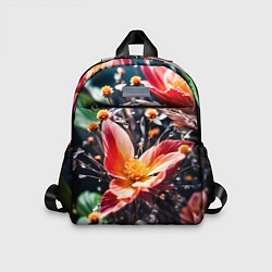 Детский рюкзак Красный цветок капли, цвет: 3D-принт