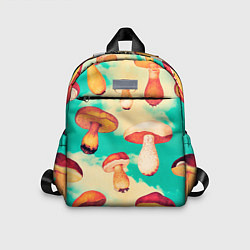 Детский рюкзак Грибы в небе паттерн, цвет: 3D-принт