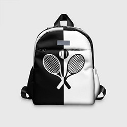 Детский рюкзак Теннис - чёрно белое, цвет: 3D-принт