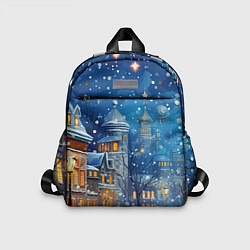 Детский рюкзак Новогоднее настроение город, цвет: 3D-принт