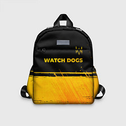 Детский рюкзак Watch Dogs - gold gradient посередине, цвет: 3D-принт