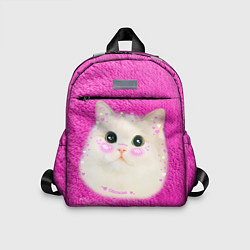 Детский рюкзак Кот мем в сердечках, цвет: 3D-принт