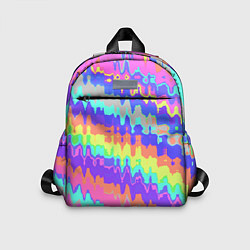 Детский рюкзак Искаженные разноцветные полосы, цвет: 3D-принт