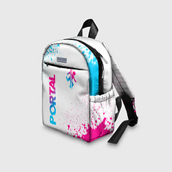 Детский рюкзак Portal neon gradient style вертикально, цвет: 3D-принт — фото 2