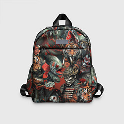Детский рюкзак Татуировка ирезуми в японском стиле, цвет: 3D-принт