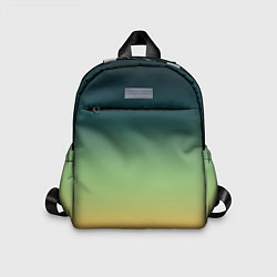 Детский рюкзак Темно-зеленый и желтый градиент, цвет: 3D-принт
