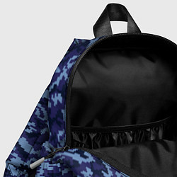 Детский рюкзак Камуфляж синий - Денис, цвет: 3D-принт — фото 2