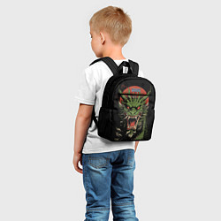 Детский рюкзак Зеленый дракон с открытой пастью, цвет: 3D-принт — фото 2