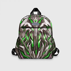 Детский рюкзак Зелёная киберпанк броня, цвет: 3D-принт