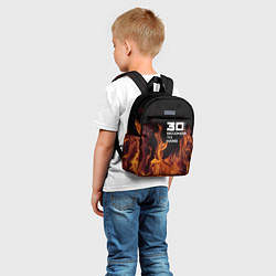 Детский рюкзак Thirty Seconds to Mars fire, цвет: 3D-принт — фото 2