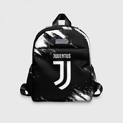Детский рюкзак Juventus спорт краски черно белый, цвет: 3D-принт