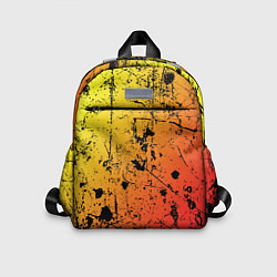 Детский рюкзак Огненный перелив заката с текстурой царапин и брыз, цвет: 3D-принт