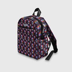 Детский рюкзак Череп покрытый стекающей краской паттерн, цвет: 3D-принт — фото 2