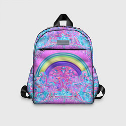 Детский рюкзак Радужный узор разноцветный, цвет: 3D-принт